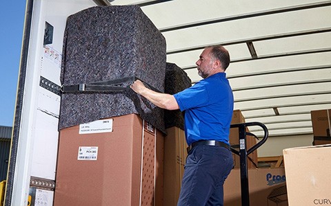 Price Express Transport Unstrapping a Delivery
